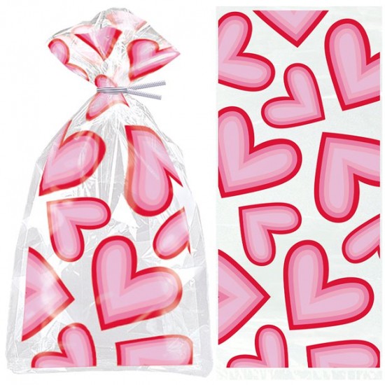 Retro Valentine Hearts Cello Bags