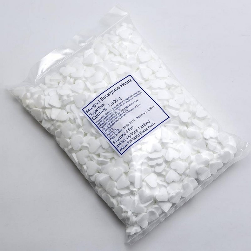 Mint Hearts - 17X15mm - Sugarfree - 1KG Bag Mint Hearts - 17X15mm - Sugarfree - 1KG Bag
