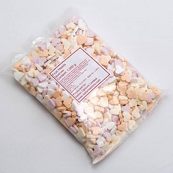 Fruit Hearts - 17X15mm -Dextrose - 1KG Bag Fruit Hearts - 17X15mm -Dextrose - 1KG Bag
