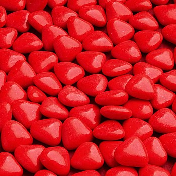 Red Mini Heart Chocolate Dragées - 1KG