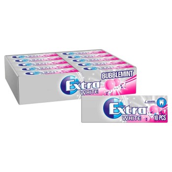 Extra White Bubblemint Flavour Sugarfree Chewing Gum