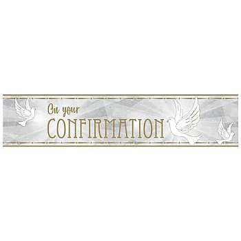 Confirmation Dove Foil Banner - 2.7m