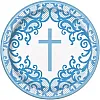 Blue Cross Paper Plates - 23cm (8pk)