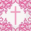 Pink Cross Luncheon Napkins 16ct   