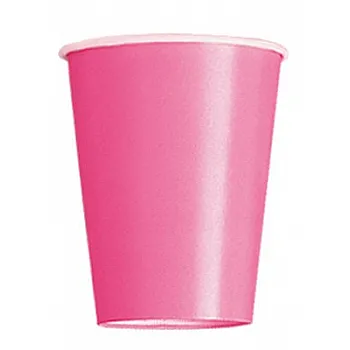 Hot Pink Paper Cups - 270ml (14pk)